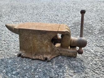 Antique Classic Vintage Bench Vise Anvil Combo Tools Garage Shop Tool