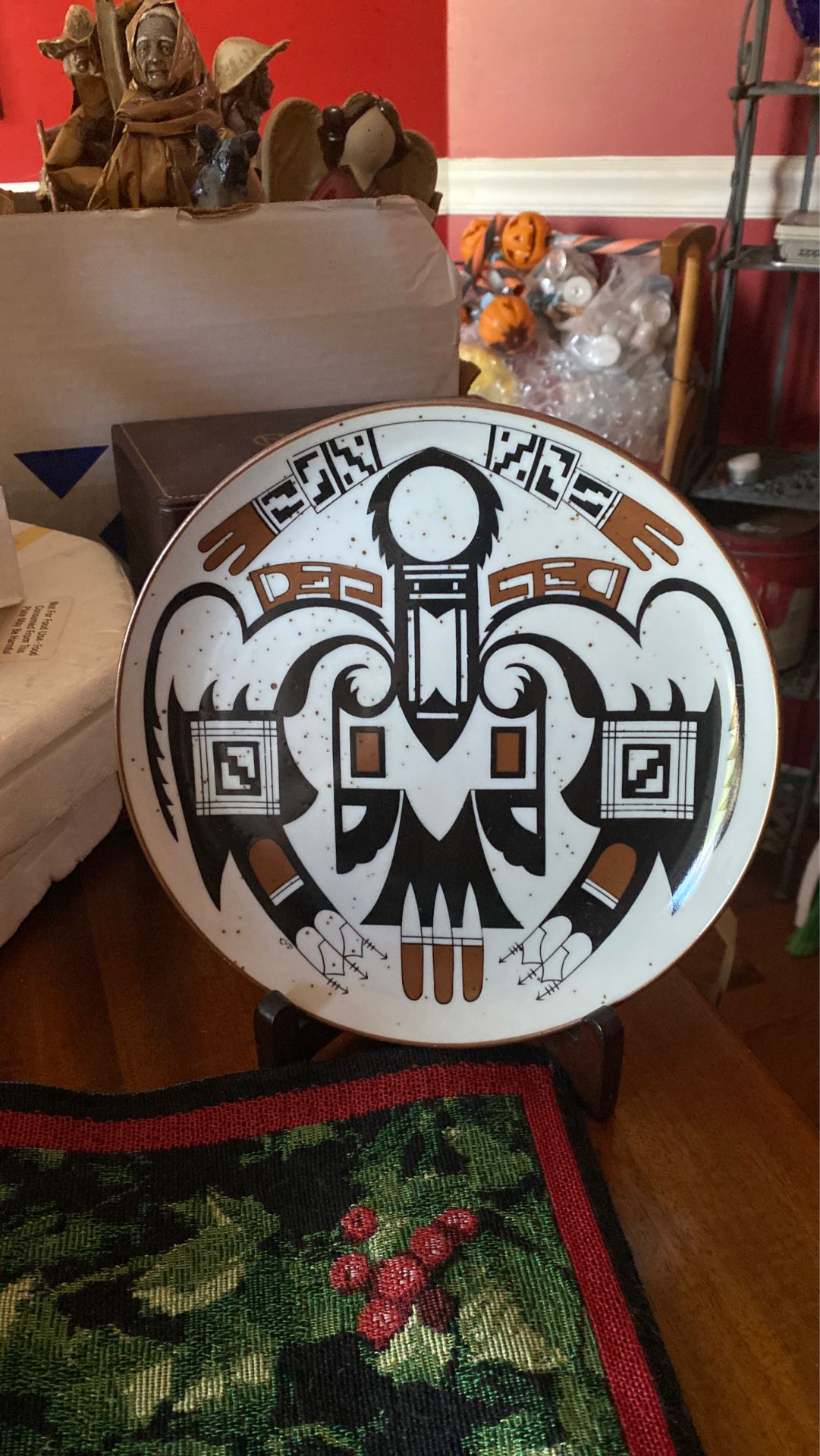 American Indian motif plate