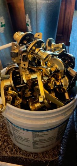 Gold and silver door knobs