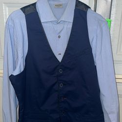 Men’s Dress Shirt With Vest