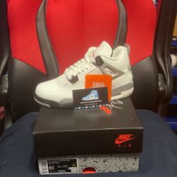 Jordan 4 White Cement 