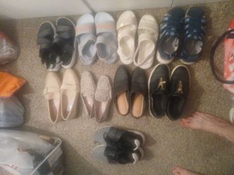 Addias 👡 and sketchers and crocks Aldos