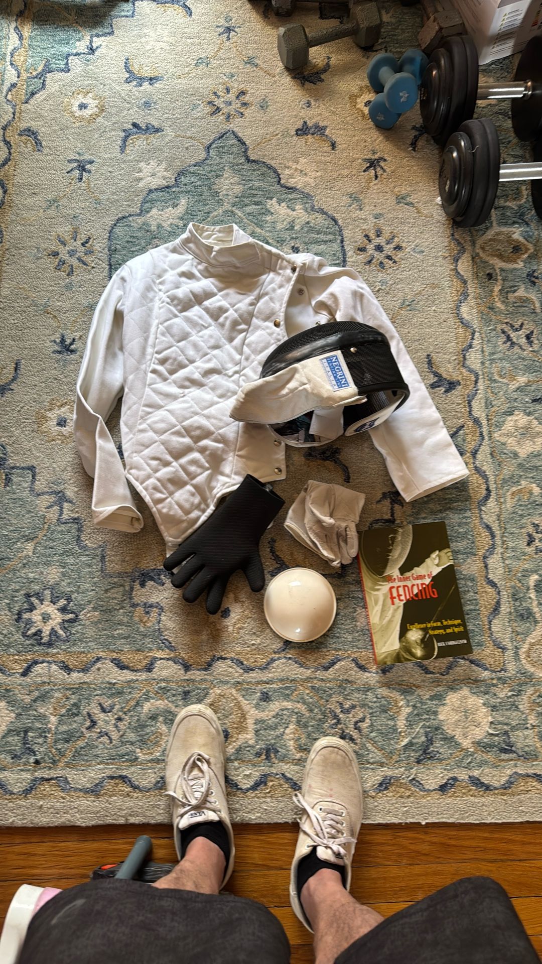 Fencing Mask Shirt Gloves Book