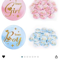 Gender reveal pins