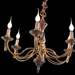 Brass And Silver 1960s 6 arm 20 x24 brass rope quality item Thomas ind. Kentucky