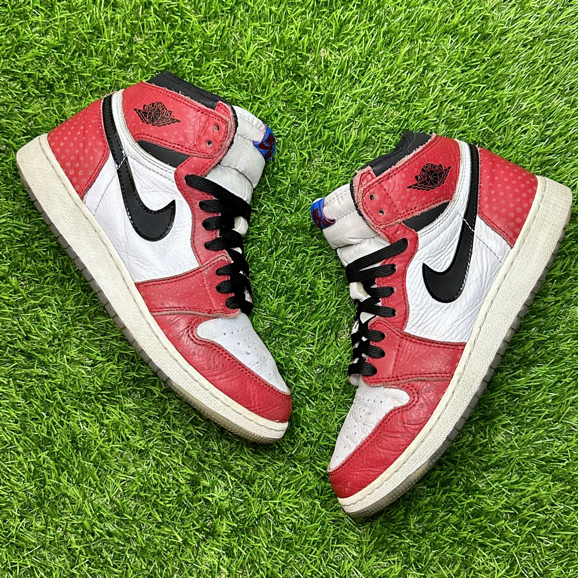 Nike Air Jordan 1 High Retro Og Spider Man Origin Story Chicago Red