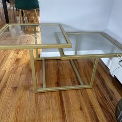 Glass & Gold Coffee Table 