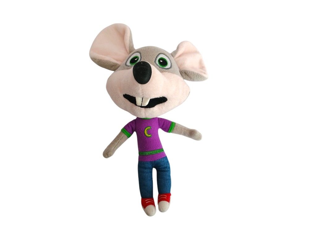 Chuck E Cheese Doll Plush Toy Mouse Big Head Mascot Stuffed Animal 9 Inch.