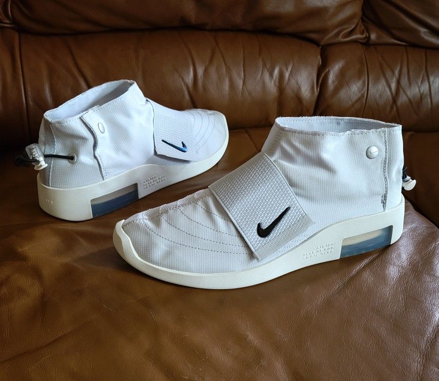 (Like New) Men's Nike Air Fear Of God Moc Pure Platinum Black