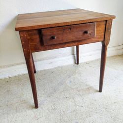 American Solid Walnut Shaker Table / Desk with Drawer Tapered Legs