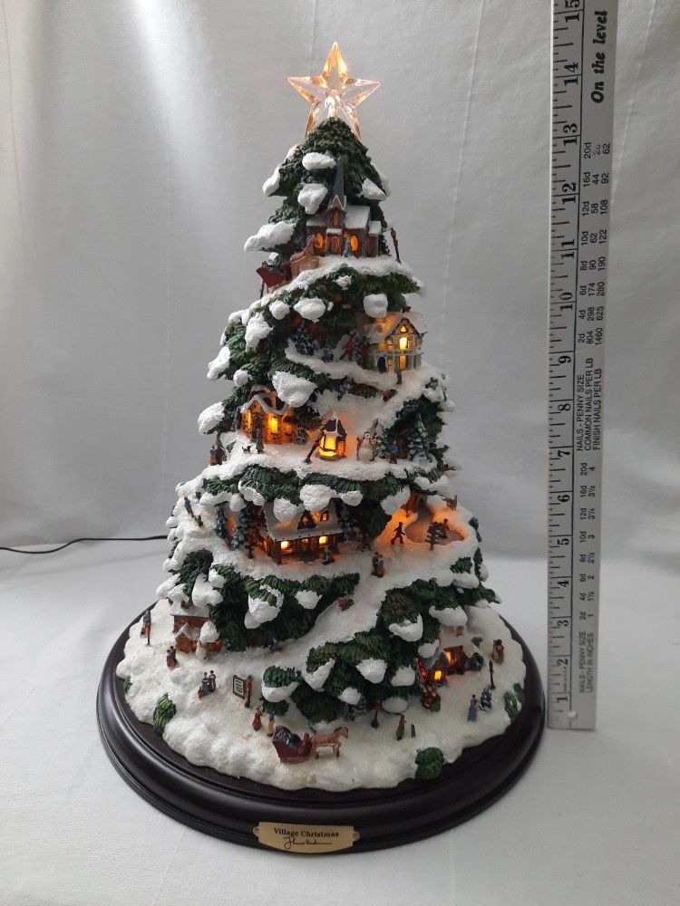 Thomas Kinkade Village Christmas - Illuminated Tree