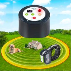 Plkm Dog Wireless Fence Intelligent Electric 2026 Newest Pet Containment System, Low Battery AI Smart Alarm Dog Out of Range Reminder, 360°