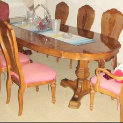 8 Dining Room Chairs With Seat Cover Each Chair  $30.-