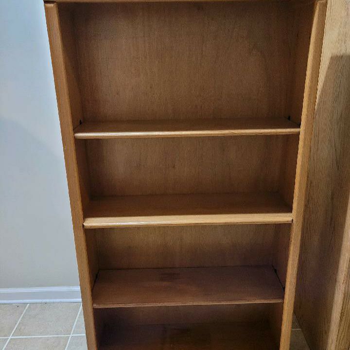 Two Solid Oak Bookcases