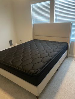 Queen sized bed with mattress