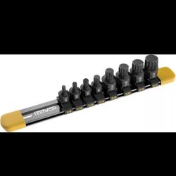 LEXIVON Triple Square Bit Socket Set8Piece(M4-M16)Dual Drive, Super Short LX145S