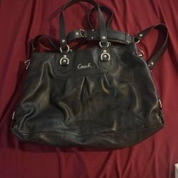 Black Leather Coach Purse