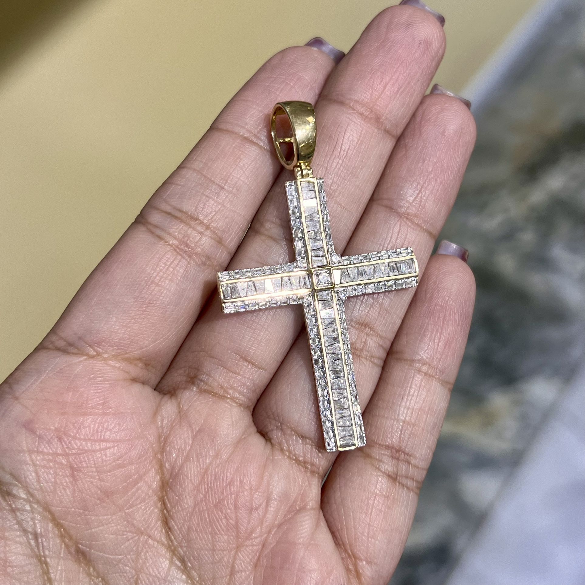 Genuine Diamond Cross Pendant $1860 Sale Price
