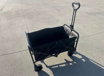 Collapsible Wagon 220 lbs, Heavy Duty Wagon Carts Foldable, Portable Wagons for Groceries, Beach Car