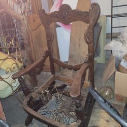 Beautiful Antique Hand CARVED Rocking Chair