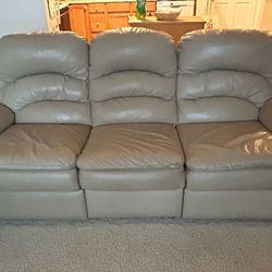 Double Recliner Sectional Couch + Matching Reclining Chair