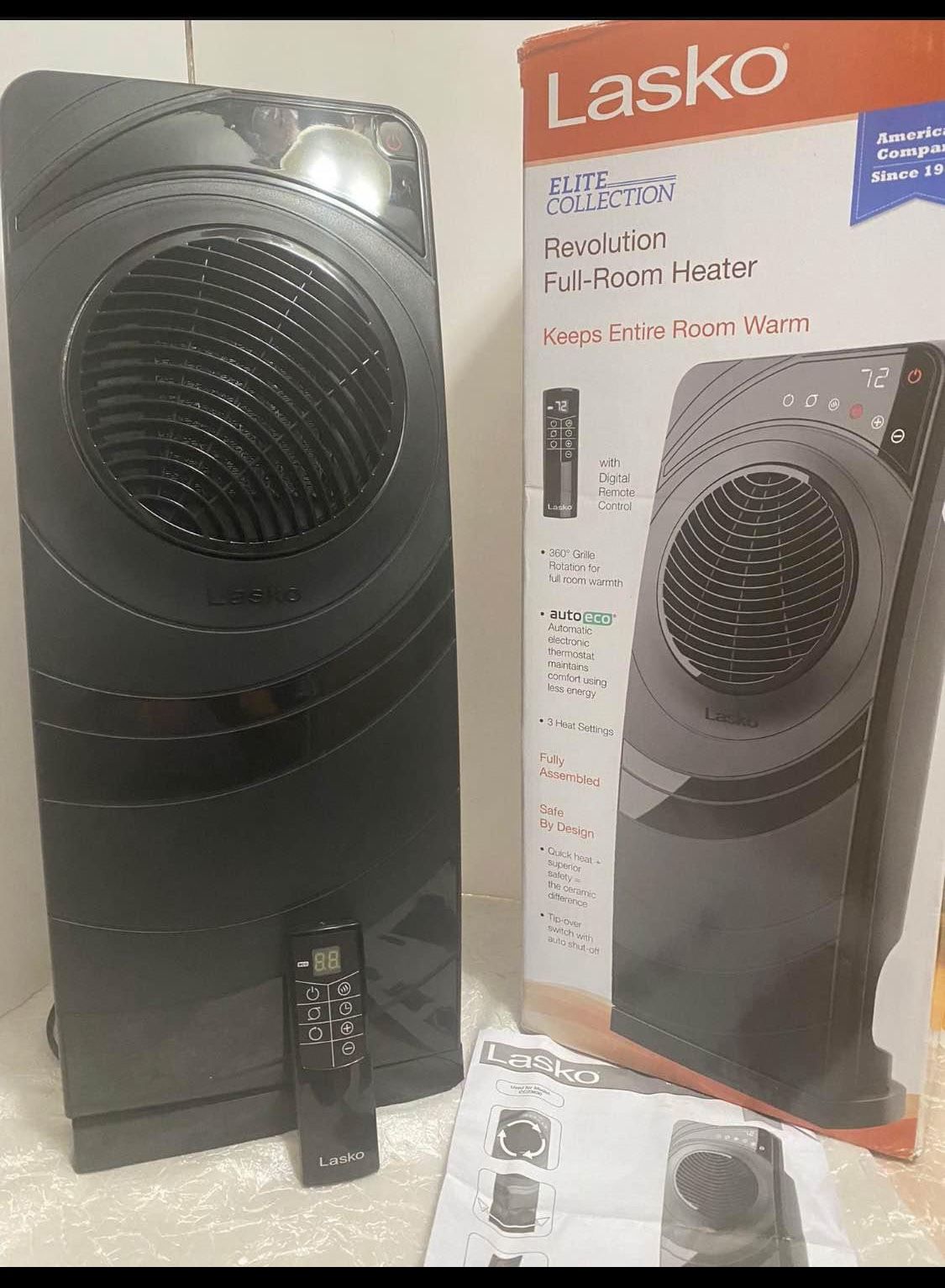 Lasko Elite Collection Revolution Full Room Ceramic heater with remote control $80