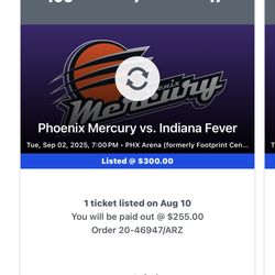 Phoenix Mercury/Indiana Fever Tickets