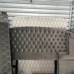 King SIZE BEDFRAME w/ Oversize HEADBOARD  with MATTRESS "NEED GONE TODAY"