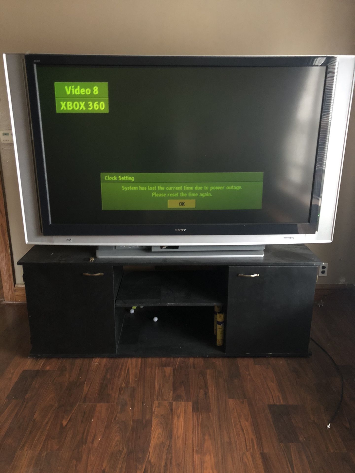 75 “ Sony TV /HDMI ports with control. With tv stand