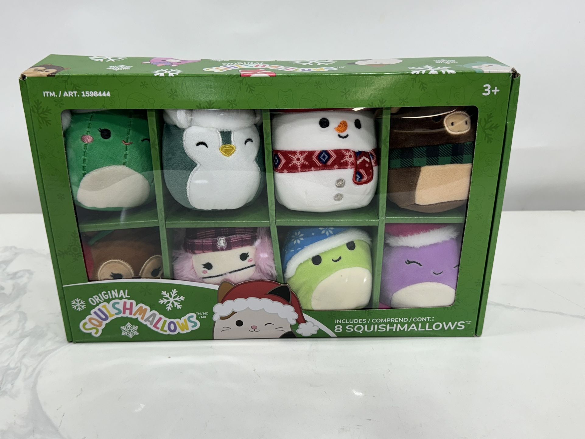 Squishmallows 4-inch Ornament Plush 8-Pack Assorted (Winter) Christmas New