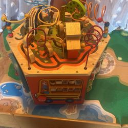 Wooden activity cube