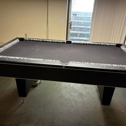 Pool Table With Sticks