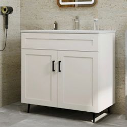 36" Bathroom Vanity, Freestanding (Sink Not Included)