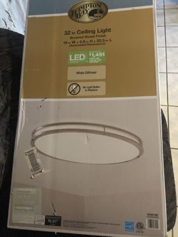 Open box new 32” ceiling light Hampton bay