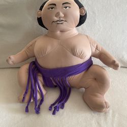 Sumo Wrestler Japanese Wrestler Stuffed Plush Doll Carlton Cards