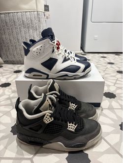 2 pairs of Jordans - 4s & 6s