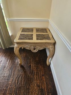 Broken leg side table