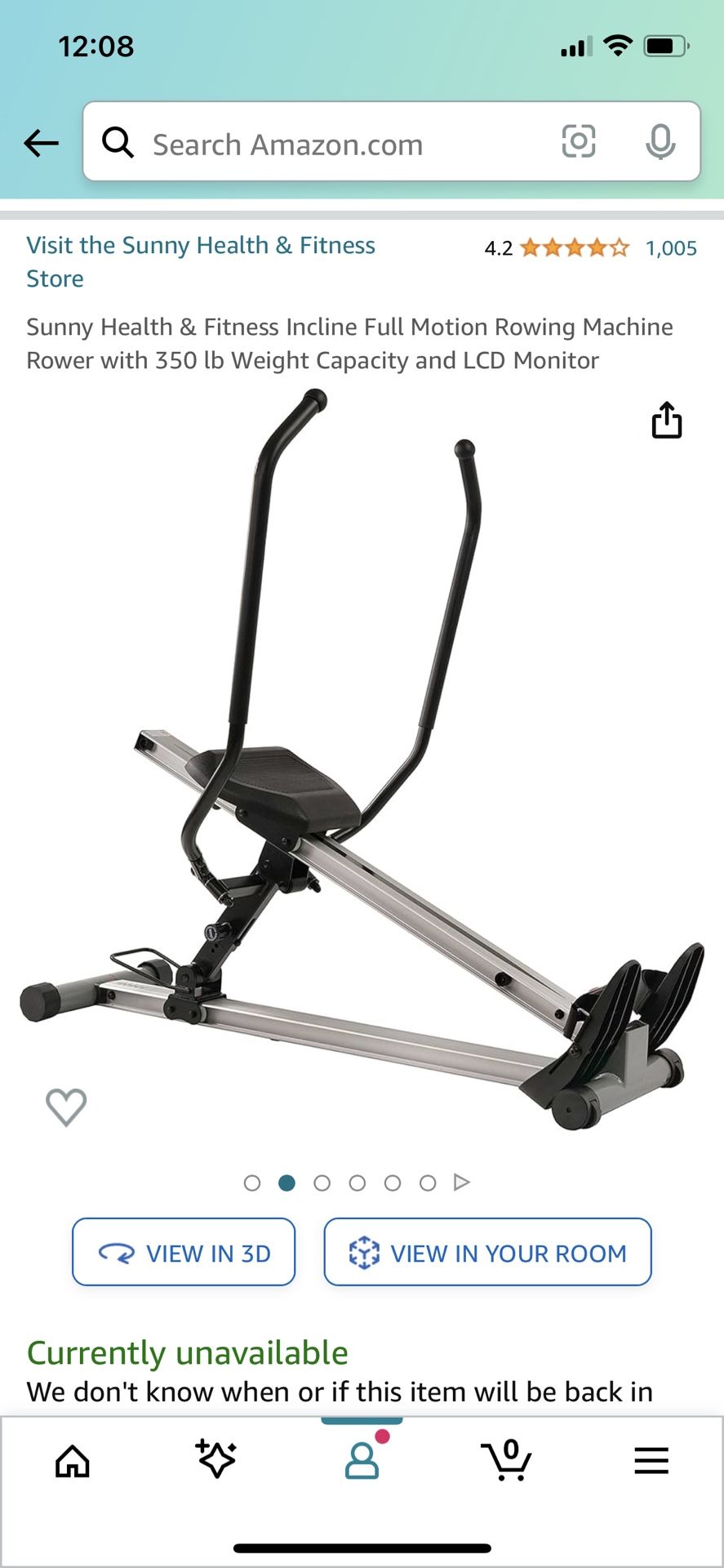 Sunny Health And Fitness Incline Rowing Machine