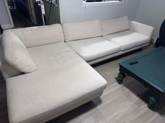 Large cream sectional