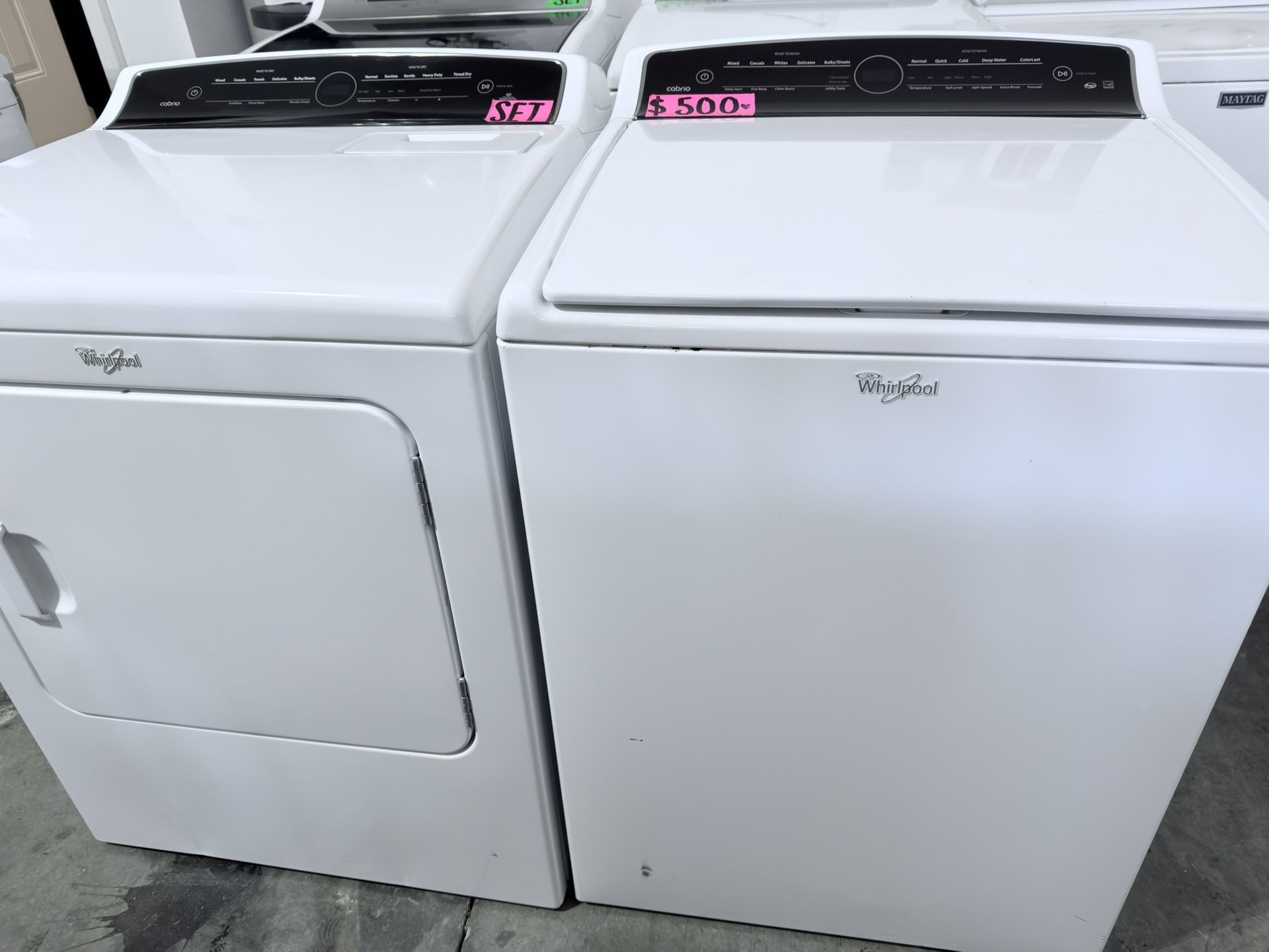 📍 BEAUTIFUL SET WASHER & DRYER (used) “DIGITAL WHIRLPOOL”