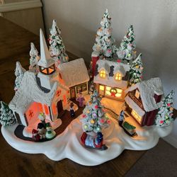 Hand Painted Christmas Village
