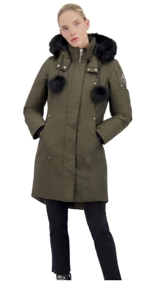 Moose Knuckles Women's Stirling Down Parka with Genuine Shearling Trim NWOT