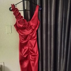 Red Cocktail DRESS  Size 6  Almost New! Only Worn Once 