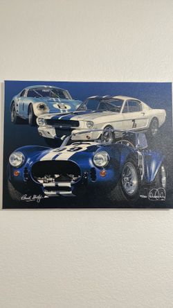 Canvas painting of Mustang’s signed by Shelbe and Danny Day