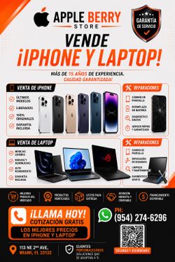 Ventas y Reparaciones de iPhone y laptop