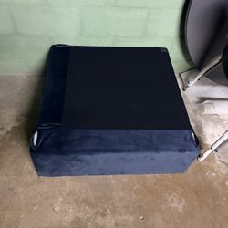 New Navy blue velvet ottoman-  base only - No Cushion