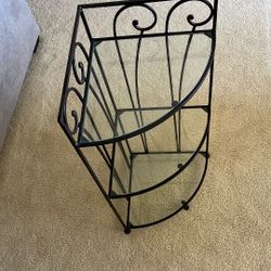 Corner Glass Shelf Stand 