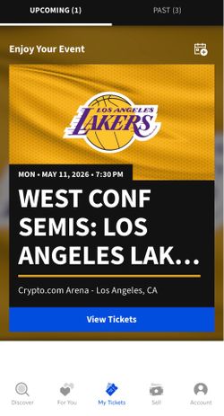 ($500 for 2 tickets) Lakers OKC tickets