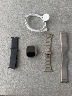 Apple Watch Ultra with Three Bands and Charger
