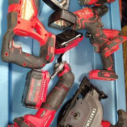 Red Craftsman Power Tool Set